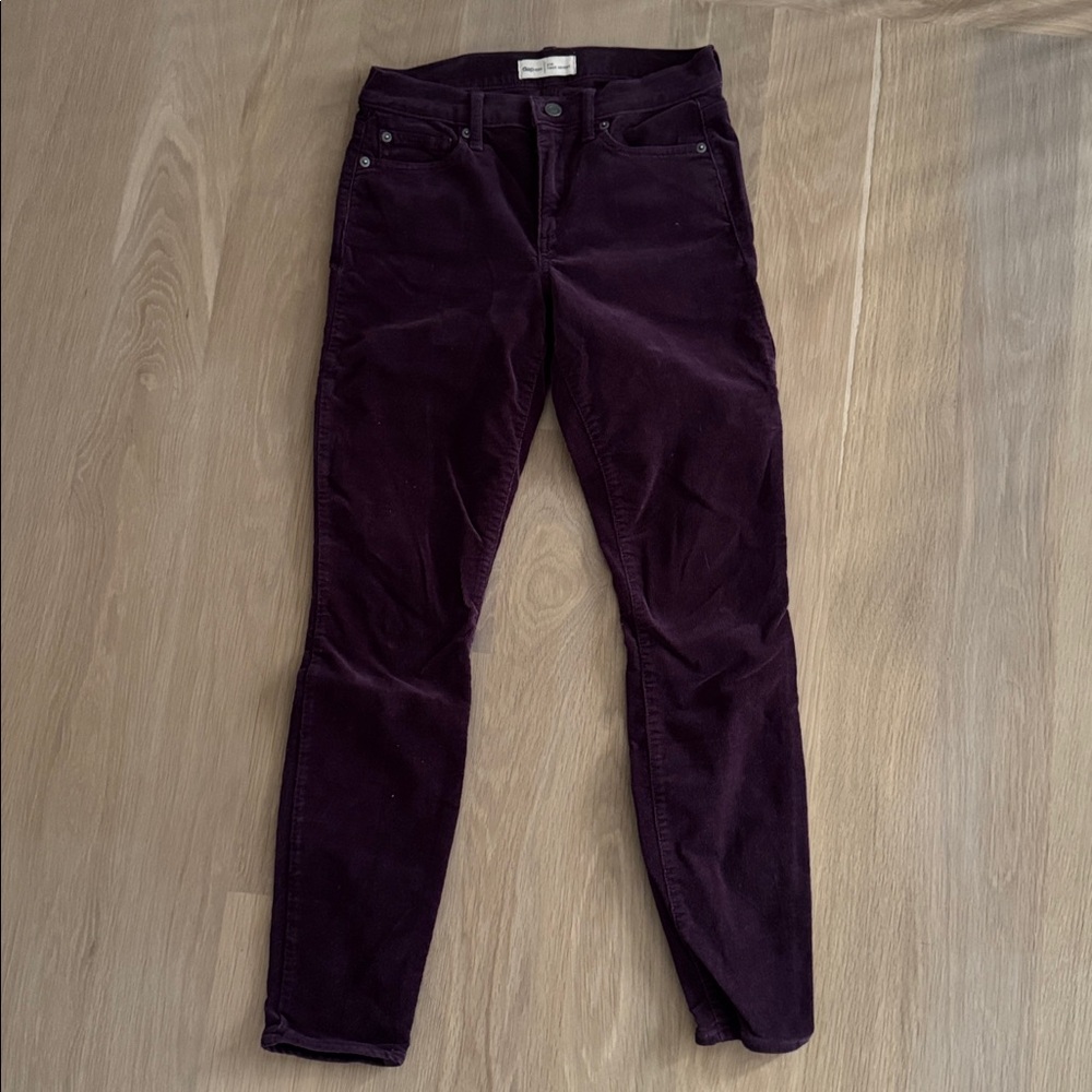 Gap Women's Corduroy Dark Purple Skinny Pants Size 27